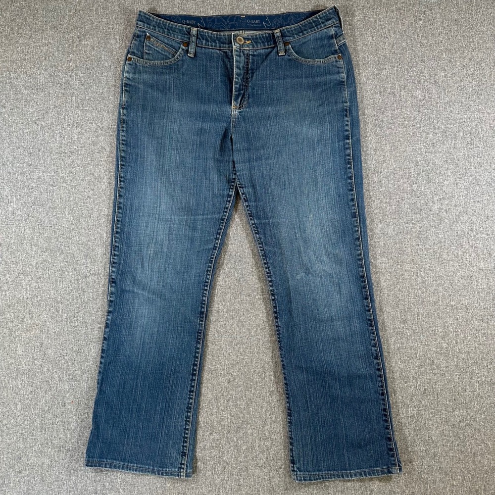 Wrangler Jeans Womens 13/14 Q-Baby Ultimate Riding Blue Bootcut WRQ20LB Stretch